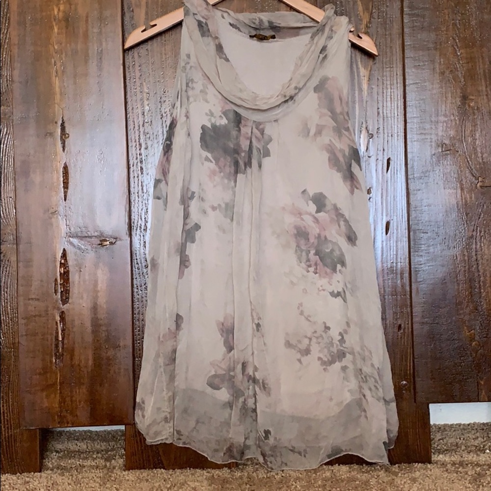 Amanti silk tank top